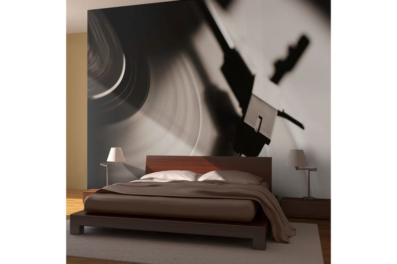 Fototapet Gramophone And Vinyl Record 200x154 - Artgeist sp. z o. o. - Inredning - Tapet - Fototapet