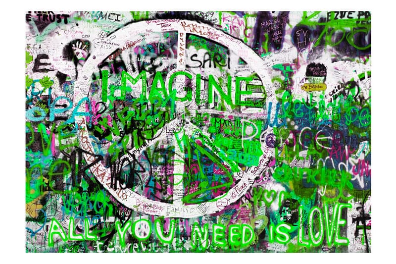 Fototapet Green Graffiti 300x210 - Artgeist sp. z o. o. - Inredning - Tapet - Fototapet