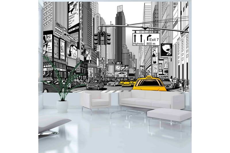 Fototapet Gula Taxibilar NYC 450x270 - Artgeist sp. z o. o. - Inredning - Tapet - Fototapet