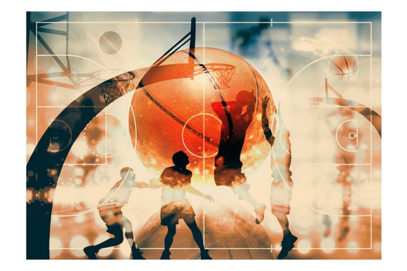 Fototapet I Love Basketball! 150x105 - Artgeist sp. z o. o. - Inredning - Tapet - Fototapet