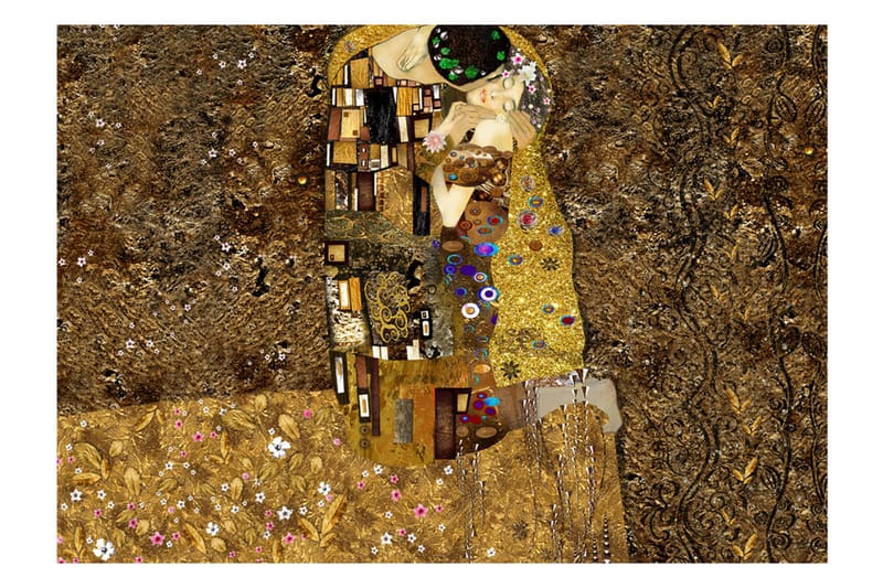 Fototapet Klimt Inspiration Golden Kiss 350x245 - Artgeist sp. z o. o. - Inredning - Tapet - Fototapet