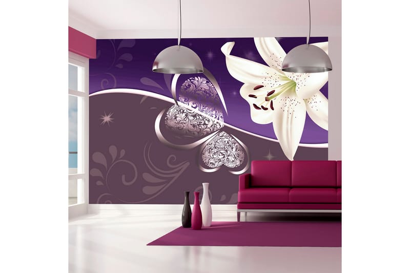 Fototapet Lily In Shades Of Violet 100x70 - Artgeist sp. z o. o. - Inredning - Tapet - Fototapet