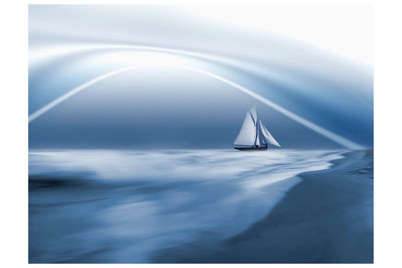 Fototapet Lonely Sail Drifting 200x154 - Artgeist sp. z o. o. - Inredning - Tapet - Fototapet