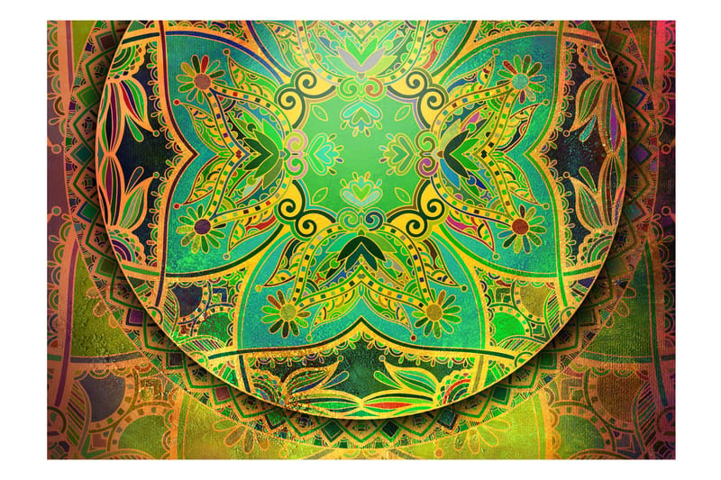 Fototapet Mandala Emerald Fantasy 350x245 - Artgeist sp. z o. o. - Inredning - Tapet - Fototapet