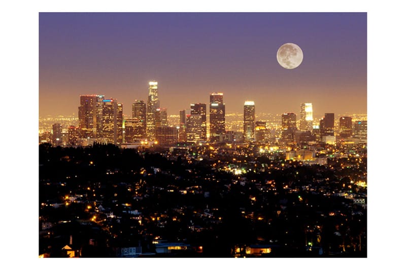 Fototapet Moon Over City Of Angels 350x270 - Artgeist sp. z o. o. - Inredning - Tapet - Fototapet