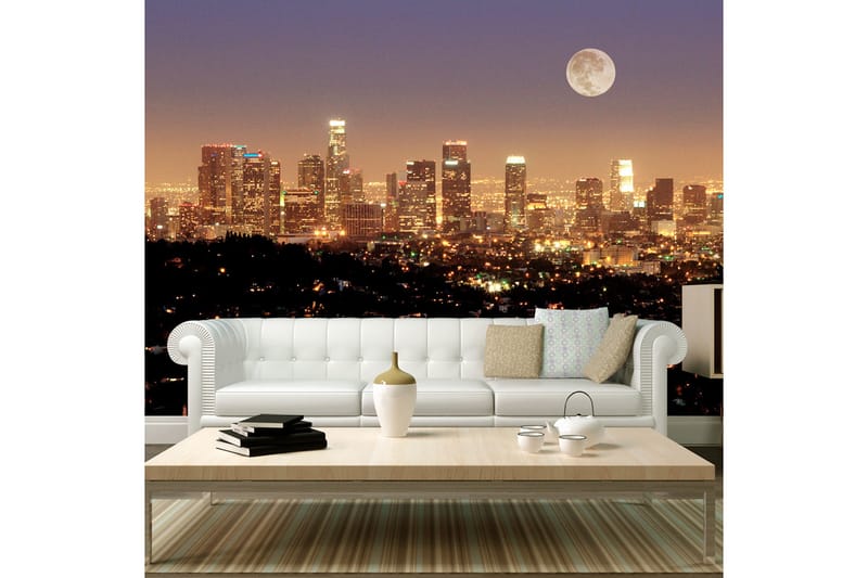 Fototapet Moon Over City Of Angels 350x270 - Artgeist sp. z o. o. - Inredning - Tapet - Fototapet