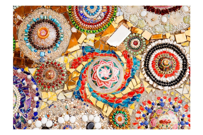 Fototapet Moroccan Mosaic 250x175 - Artgeist sp. z o. o. - Tapeter vardagsrum - Fototapet - Kökstapeter - Tapeter sovrum & sovrumstapet
