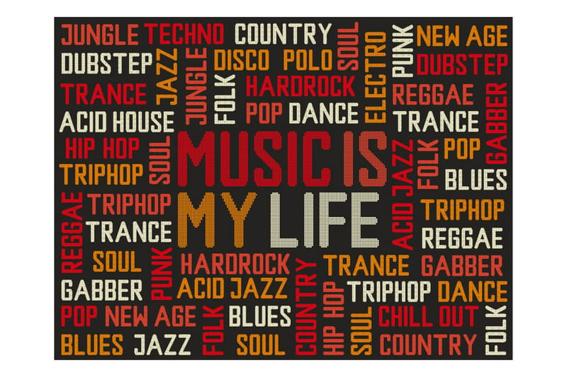 Fototapet Music Is My Life 250x193 - Artgeist sp. z o. o. - Inredning - Tapet - Fototapet