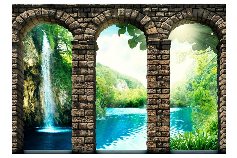 Fototapet Mysterious Waterfall 100x70 - Artgeist sp. z o. o. - Inredning - Tapet - Fototapet