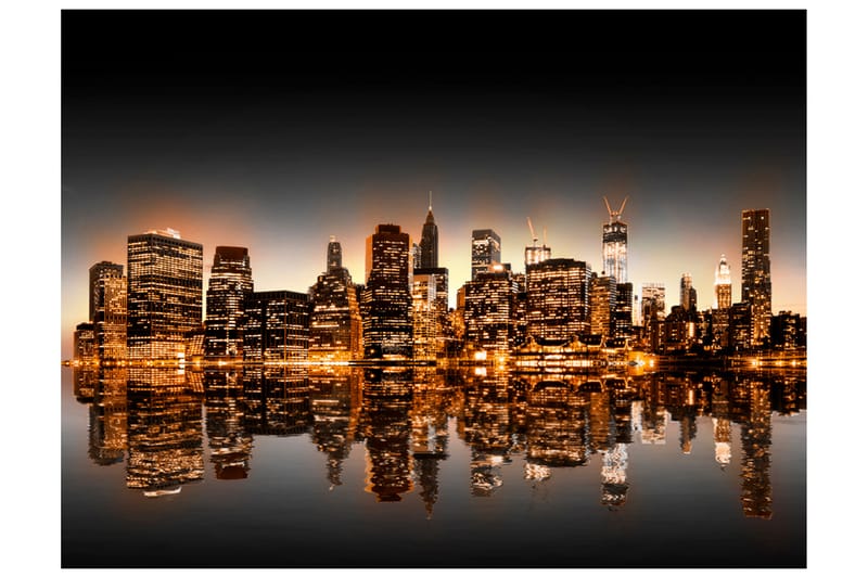 Fototapet New York Och Guld 200x154 - Artgeist sp. z o. o. - Inredning - Tapet - Fototapet