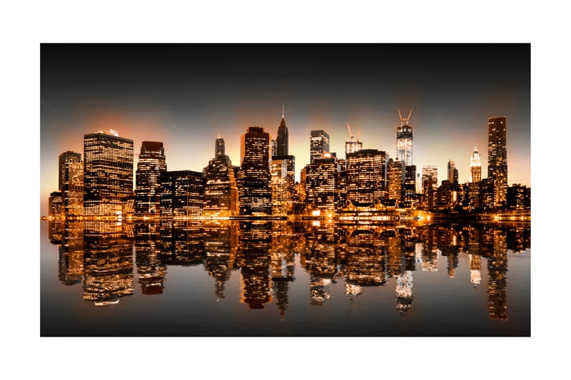 Fototapet New York Och Guld 450x270 - Artgeist sp. z o. o. - Inredning - Tapet - Fototapet