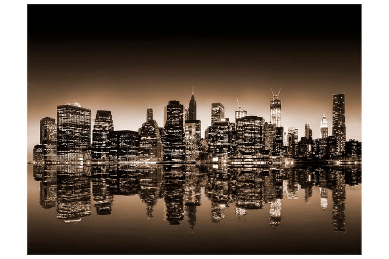 Fototapet New York Sepia 200x154 - Artgeist sp. z o. o. - Inredning - Tapet - Fototapet