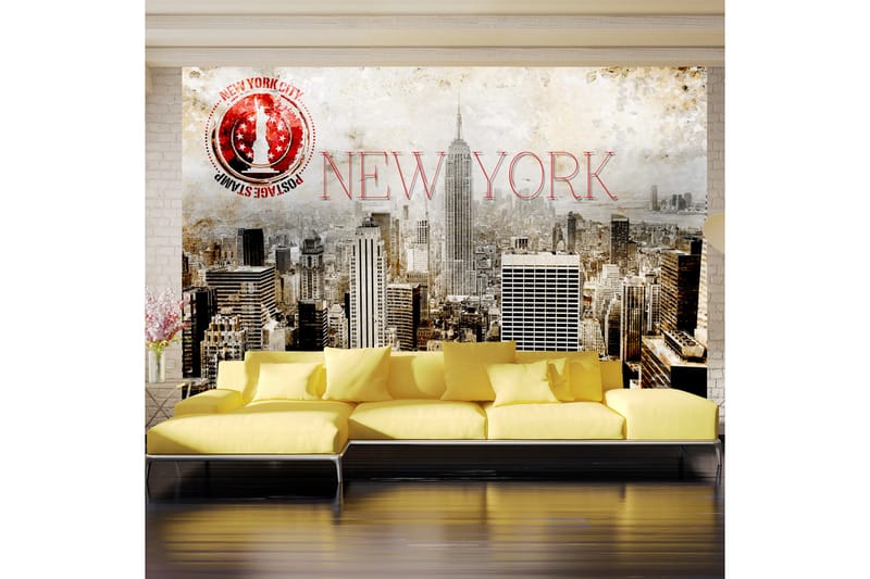 Fototapet New York Post Age Stamp 400x280 - Artgeist sp. z o. o. - Inredning - Tapet - Fototapet