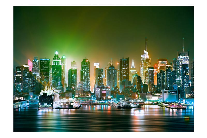 Fototapet NY Enlightened Harbour 350x245 - Artgeist sp. z o. o. - Inredning - Tapet - Fototapet