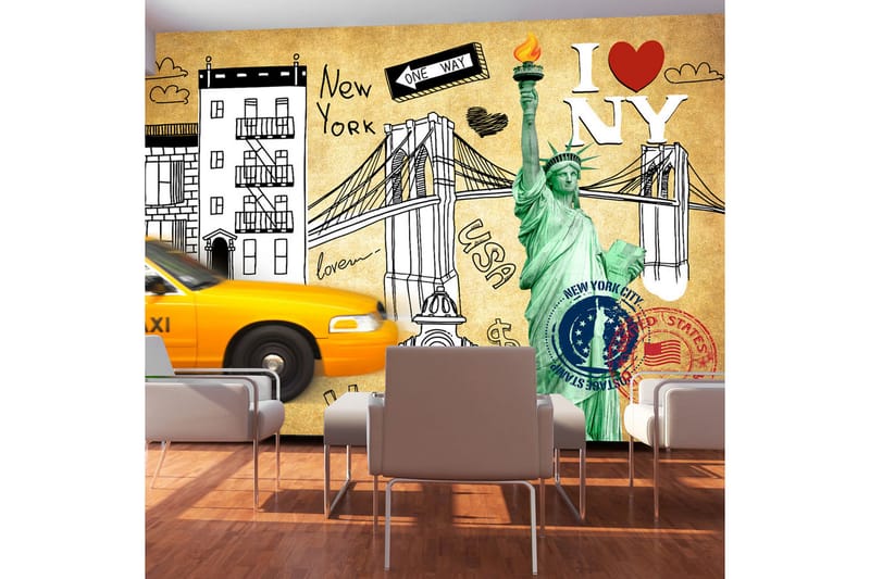 Fototapet One Way New York 250x175 - Artgeist sp. z o. o. - Inredning - Tapet - Fototapet