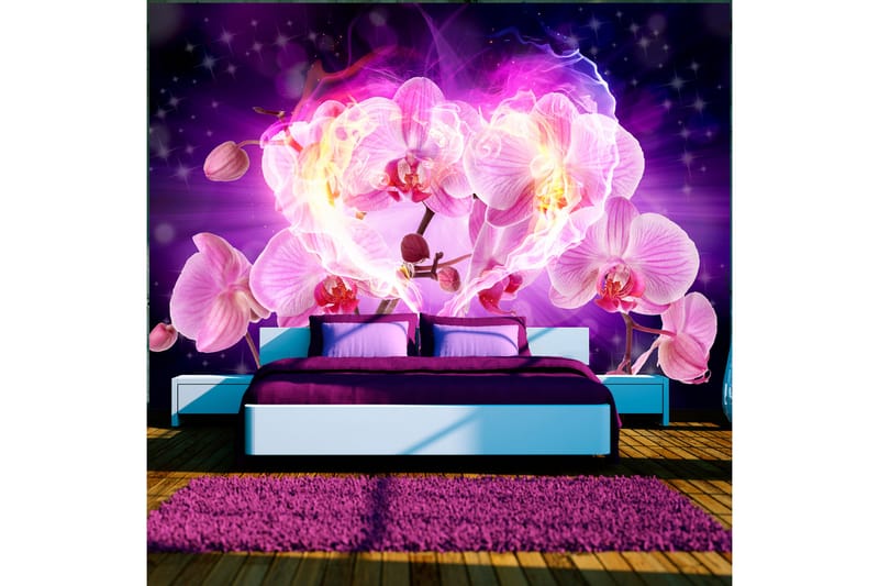 Fototapet Orchids In Flames 100x70 - Artgeist sp. z o. o. - Inredning - Tapet - Fototapet