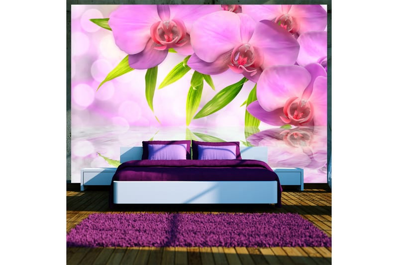 Fototapet Orchids In Lilac Colour 100x70 - Artgeist sp. z o. o. - Inredning - Tapet - Fototapet