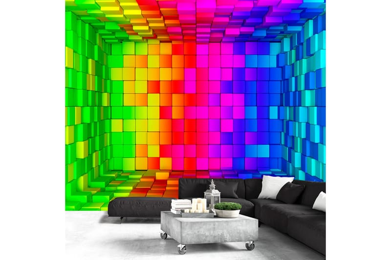 Fototapet Rainbow Cube 150x105 - Artgeist sp. z o. o. - Inredning - Tapet - Fototapet