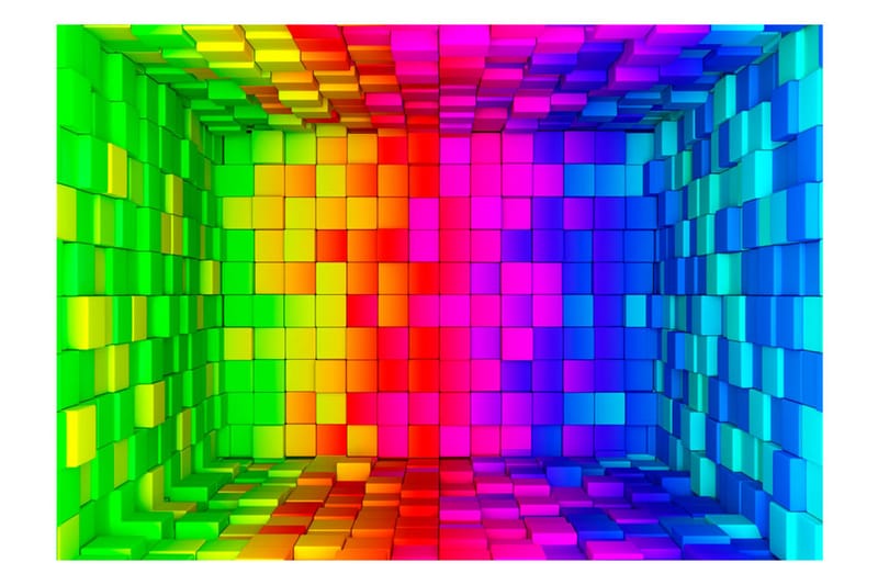 Fototapet Rainbow Cube 350x245 - Artgeist sp. z o. o. - Inredning - Tapet - Fototapet