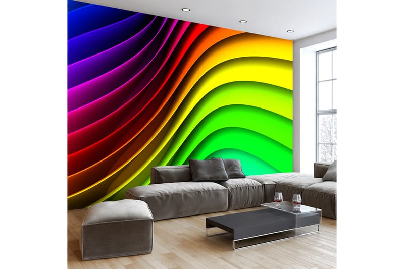 Fototapet Rainbow Waves 200x140 - Artgeist sp. z o. o. - Inredning - Tapet - Fototapet