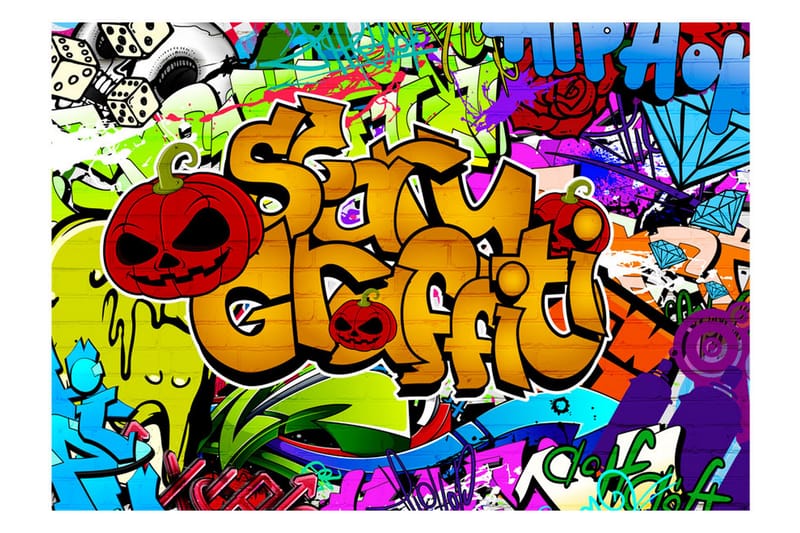 Fototapet Scary Graffiti 100x70 - Artgeist sp. z o. o. - Inredning - Tapet - Fototapet