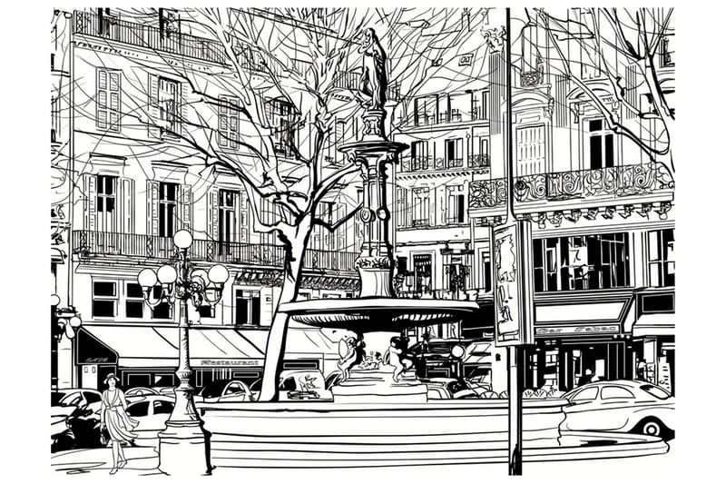 Fototapet Sketch Of Parisian Fountain 300x231 - Artgeist sp. z o. o. - Inredning - Tapet - Fototapet