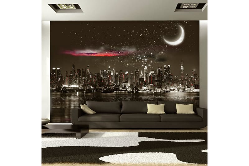 Fototapet Starry Night Over NY 100x70 - Artgeist sp. z o. o. - Inredning - Tapet - Fototapet