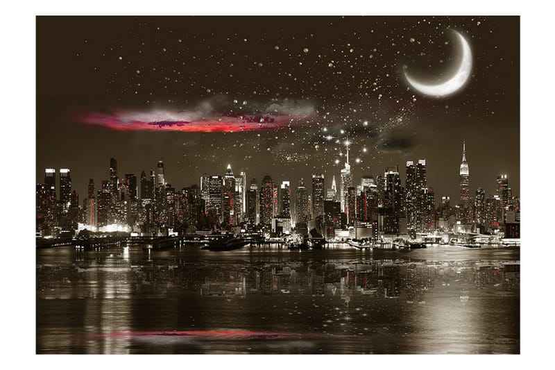 Fototapet Starry Night Over NY 300x210 - Artgeist sp. z o. o. - Inredning - Tapet - Fototapet