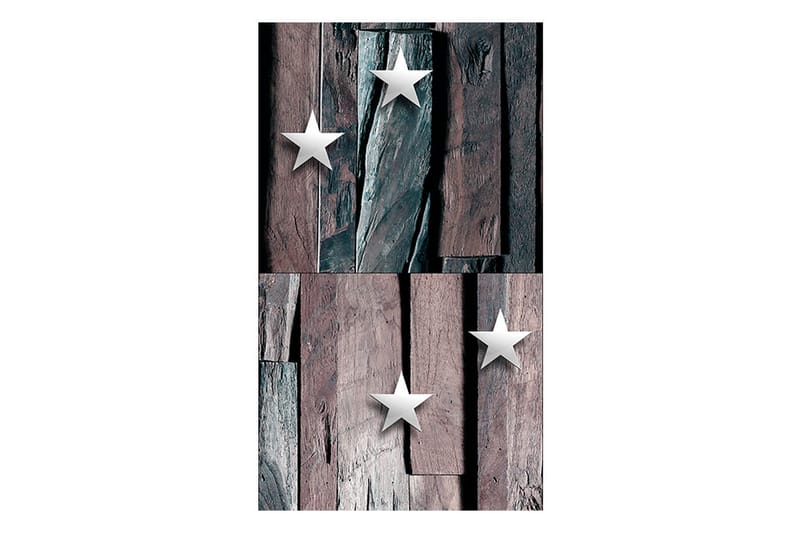 Fototapet Stars On Wood 50x1000 - Artgeist sp. z o. o. - Inredning - Tapet - Fototapet