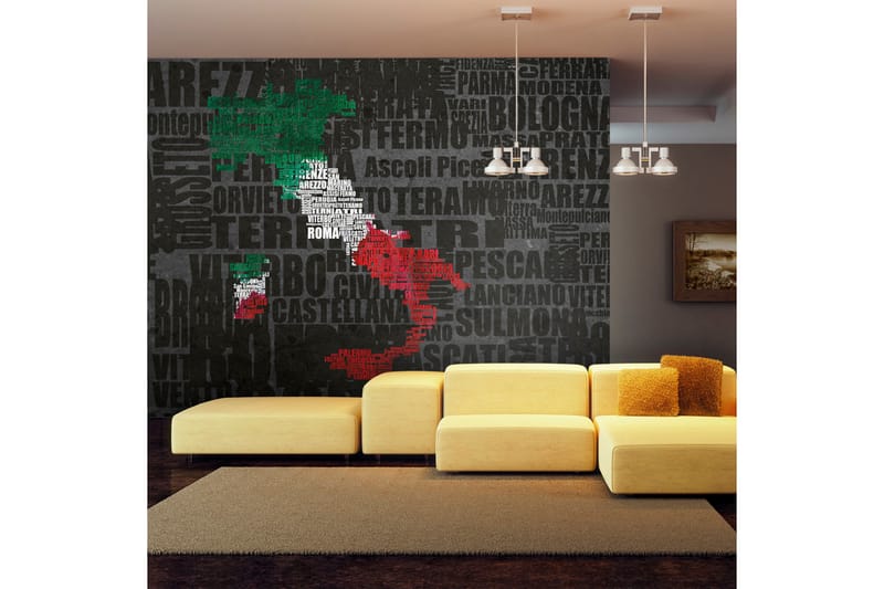 Fototapet Text Map Of Italy 450x270 - Artgeist sp. z o. o. - Inredning - Tapet - Fototapet