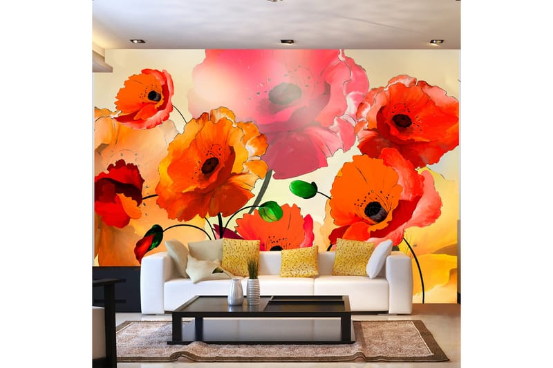 Fototapet Velvet Poppies 200x140 - Artgeist sp. z o. o. - Inredning - Tapet - Fototapet