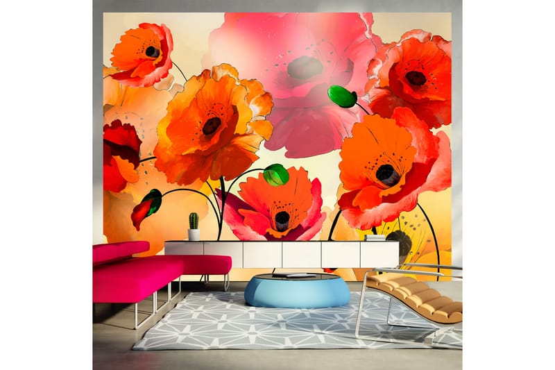 Fototapet Velvet Poppies 300x231 - Artgeist sp. z o. o. - Inredning - Tapet - Fototapet