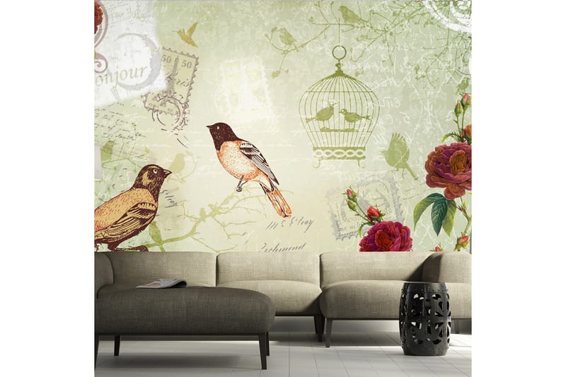 Fototapet Vintage Birds 350x245 - Artgeist sp. z o. o. - Inredning - Tapet - Fototapet