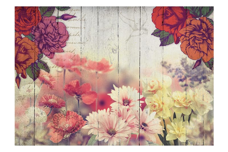 Fototapet Vintage Flowers 250x175 - Artgeist sp. z o. o. - Inredning - Tapet - Fototapet