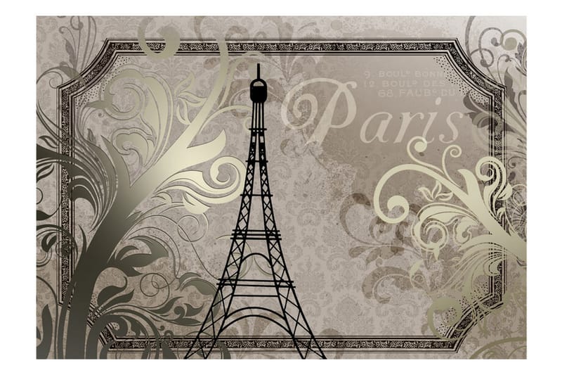 Fototapet Vintage Paris Gold 350x245 - Artgeist sp. z o. o. - Inredning - Tapet - Fototapet