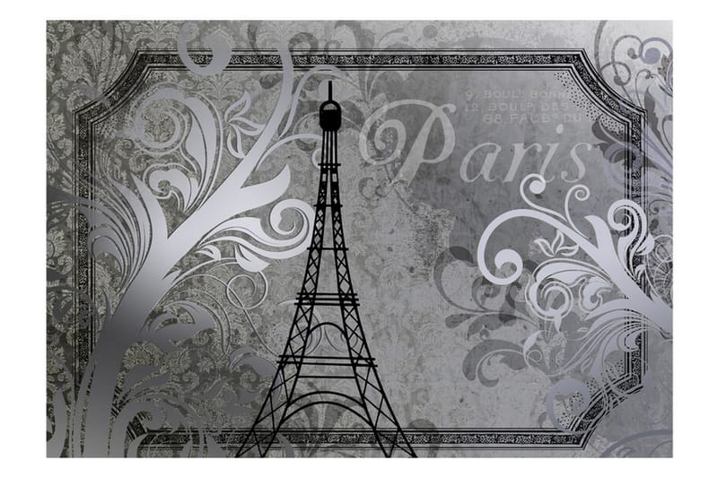 Fototapet Vintage Paris Silver 200x140 - Artgeist sp. z o. o. - Inredning - Tapet - Fototapet