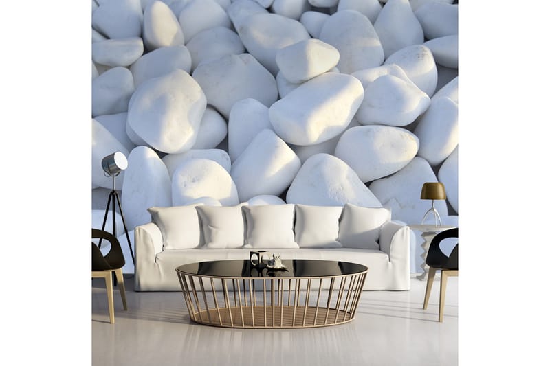 Fototapet White Pebbles 250x175 - Artgeist sp. z o. o. - Inredning - Tapet - Fototapet