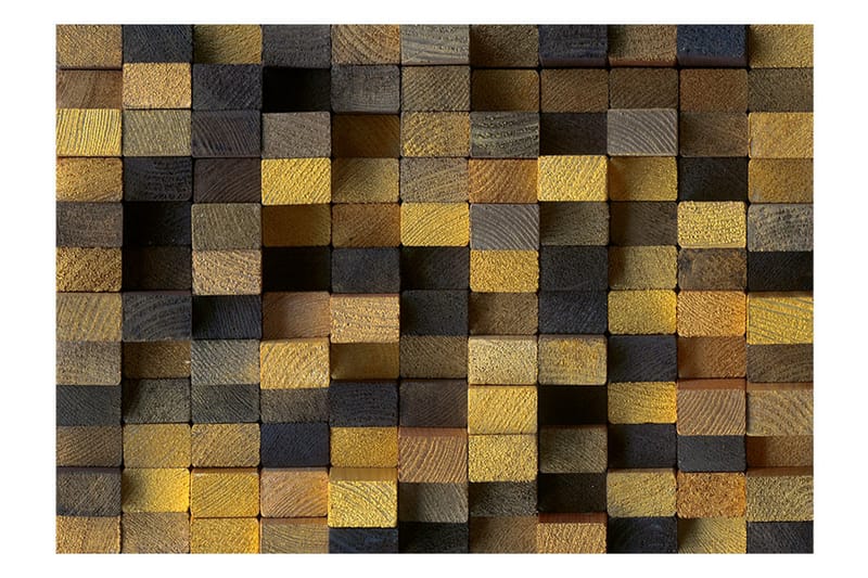 Fototapet Wooden Cubes 150x105 - Artgeist sp. z o. o. - Inredning - Tapet - Fototapet