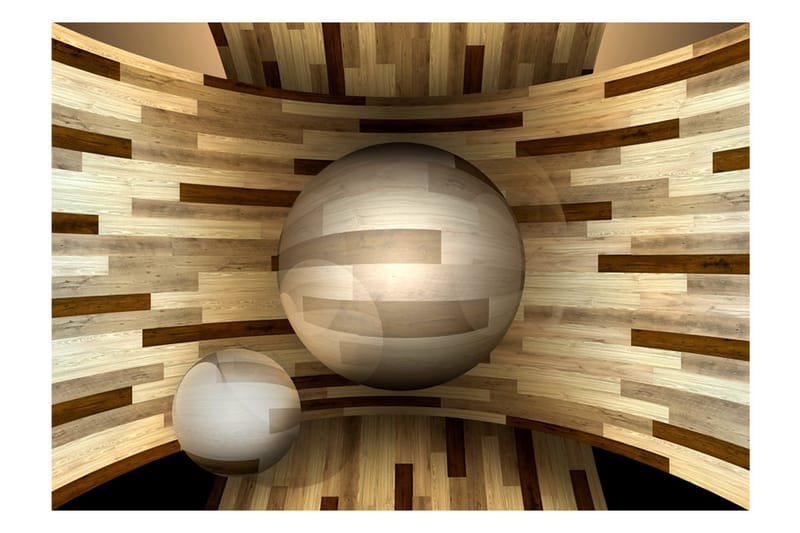 Fototapet Wooden Orbit 350x245 - Artgeist sp. z o. o. - Inredning - Tapet - Fototapet