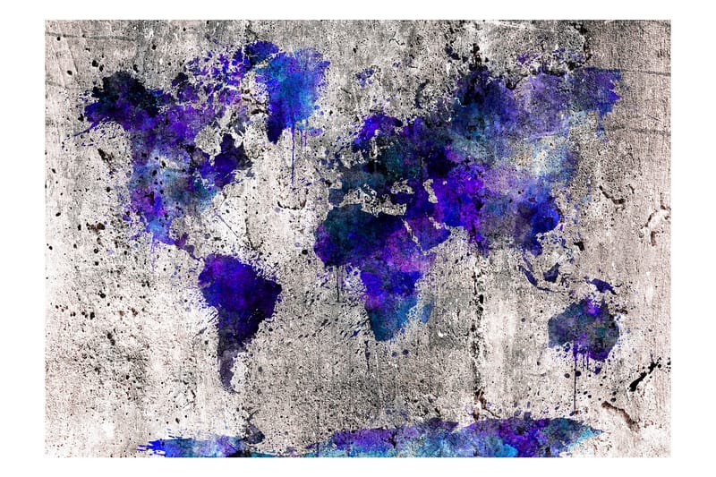 Fototapet World Map Ink Blots 150x105 - Artgeist sp. z o. o. - Inredning - Tapet - Fototapet