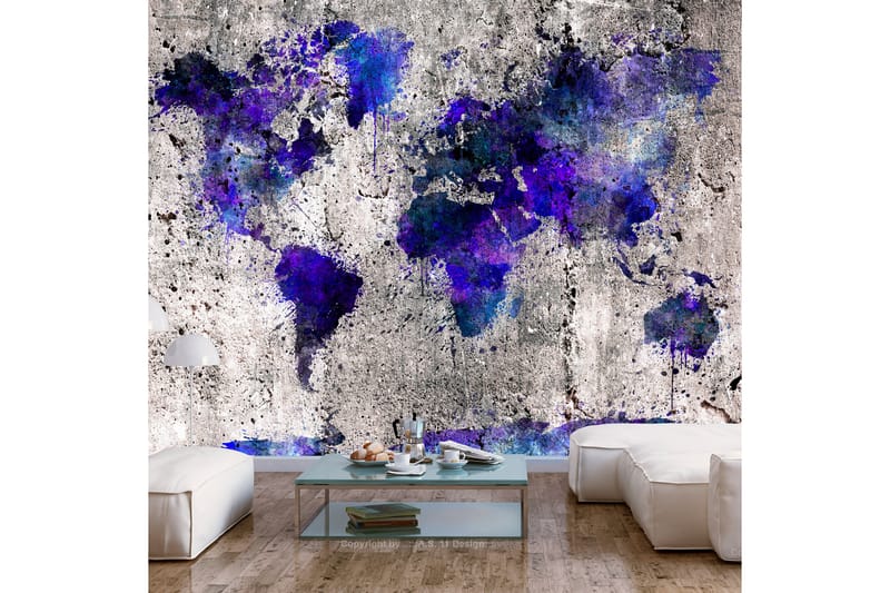 Fototapet World Map Ink Blots 150x105 - Artgeist sp. z o. o. - Inredning - Tapet - Fototapet