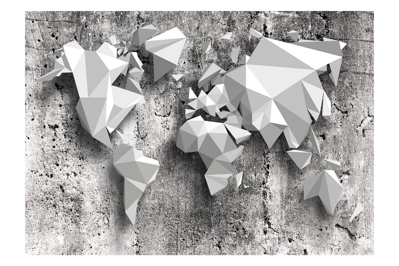 Fototapet World Map Origami 100x70 - Artgeist sp. z o. o. - Tapeter vardagsrum - Fototapet - Kökstapeter - Tapeter sovrum & sovrumstapet