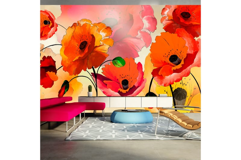 Fototapet XXL Velvet Poppies 500x280 - Artgeist sp. z o. o. - Inredning - Tapet - Fototapet