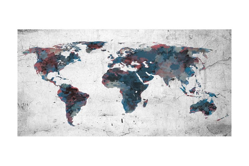 Fototapet XXL World Map On The Wall 550x270 - Artgeist sp. z o. o. - Inredning - Tapet - Fototapet