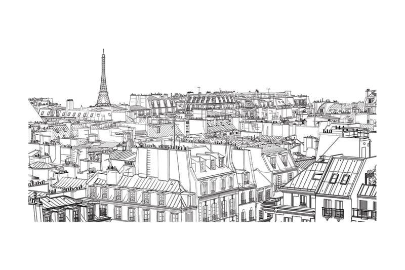 Fototapet XXL Parisian S Sketchbook 550x270 - Artgeist sp. z o. o. - Inredning - Tapet - Fototapet