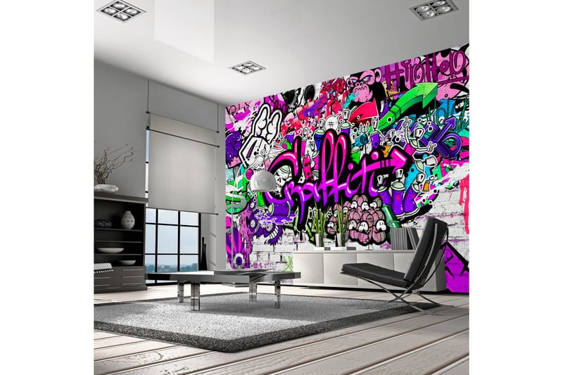 Fototapet Purple Graffiti 300x210 - Artgeist sp. z o. o. - Inredning - Tapet - Fototapet