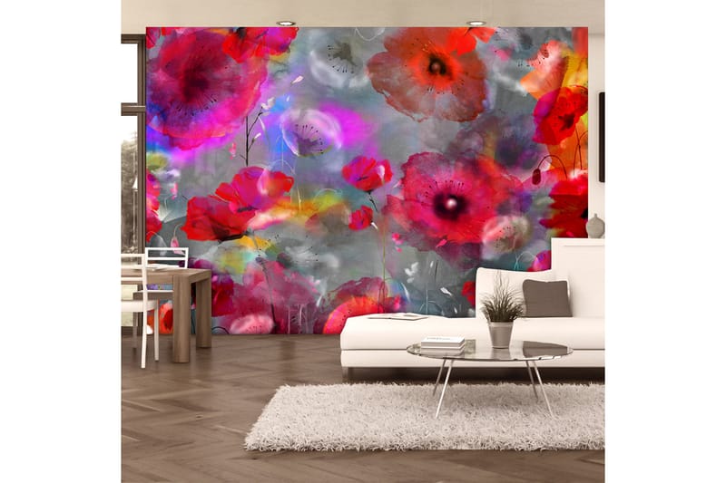 Fototapet Painted Poppies 100x70 - Artgeist sp. z o. o. - Inredning - Tapet - Fototapet