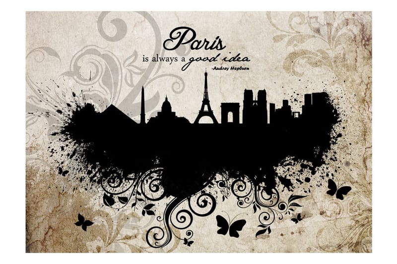 Fototapet Paris Is Always A Good Idea Vintage 150x105 - Artgeist sp. z o. o. - Inredning - Tapet - Fototapet