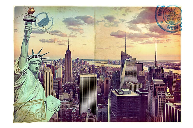 Fototapet Postcard From New York 350x245 - Artgeist sp. z o. o. - Inredning - Tapet - Fototapet