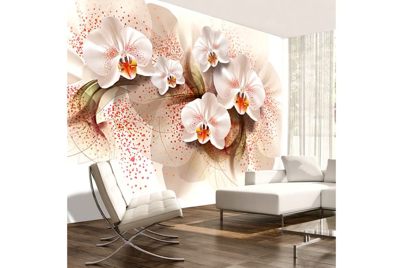 Fototapet Pale Yellow Orchids 100x70 - Artgeist sp. z o. o. - Inredning - Tapet - Fototapet